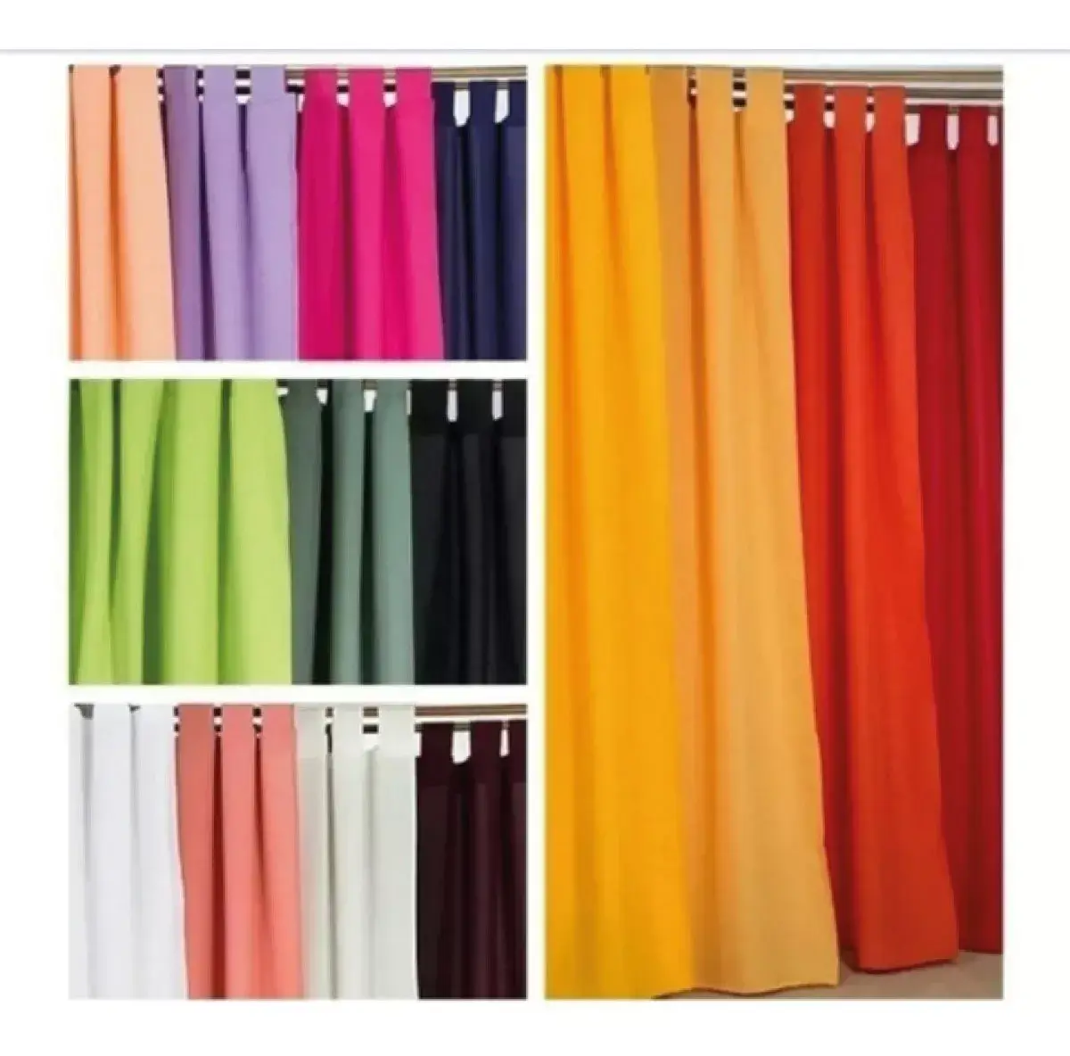 Cortinas de tela varios colores